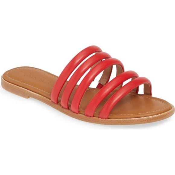 Madewell The Addie Red Slide Sandal - Picture 1 of 8